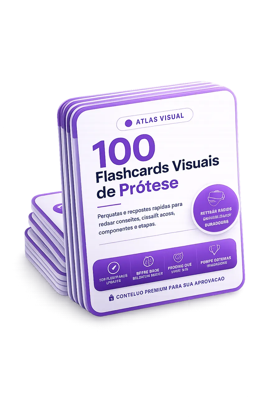 100 Flashcards Visuais de Prótese