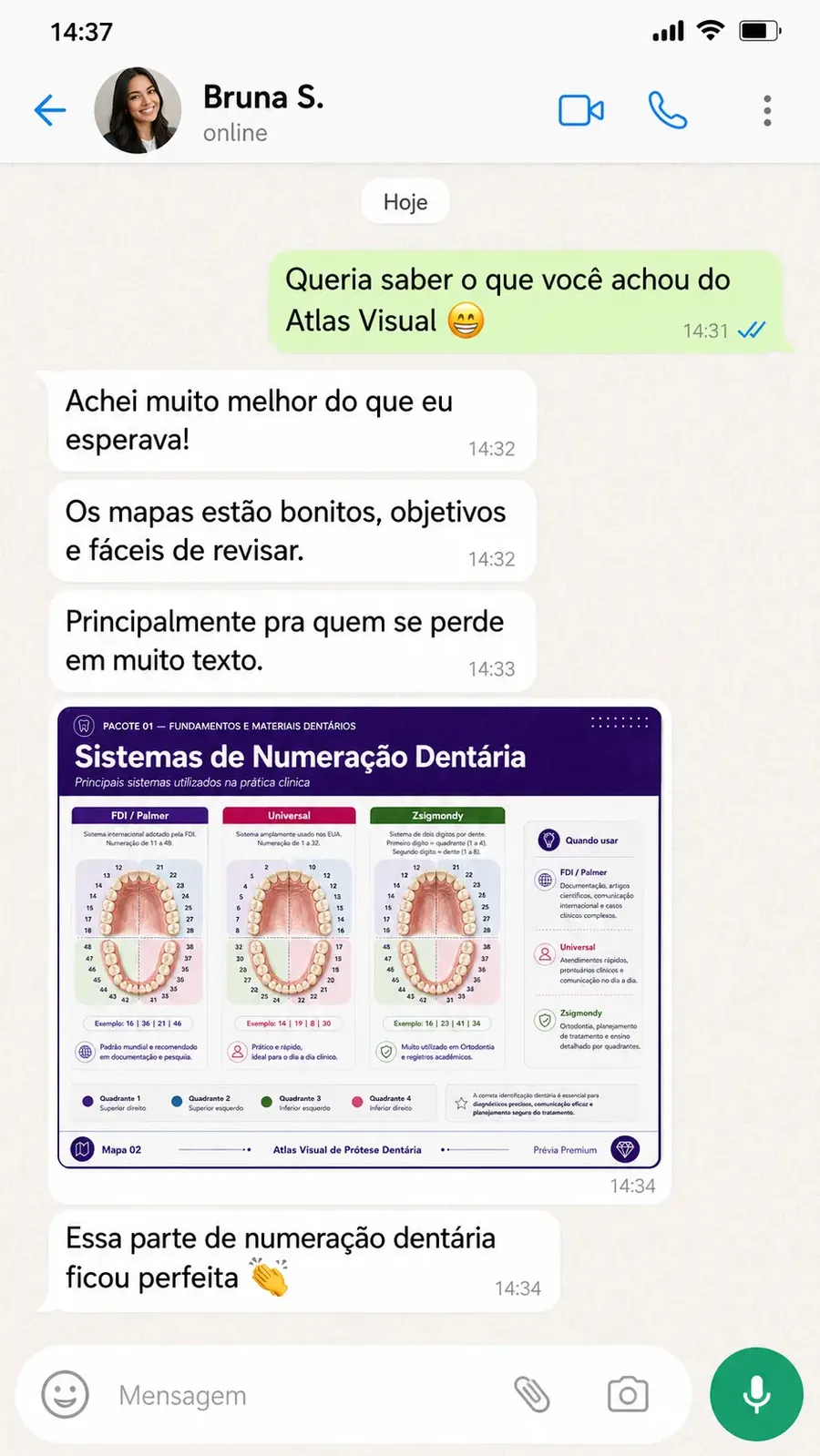 Depoimento 2 de estudante do Atlas Visual