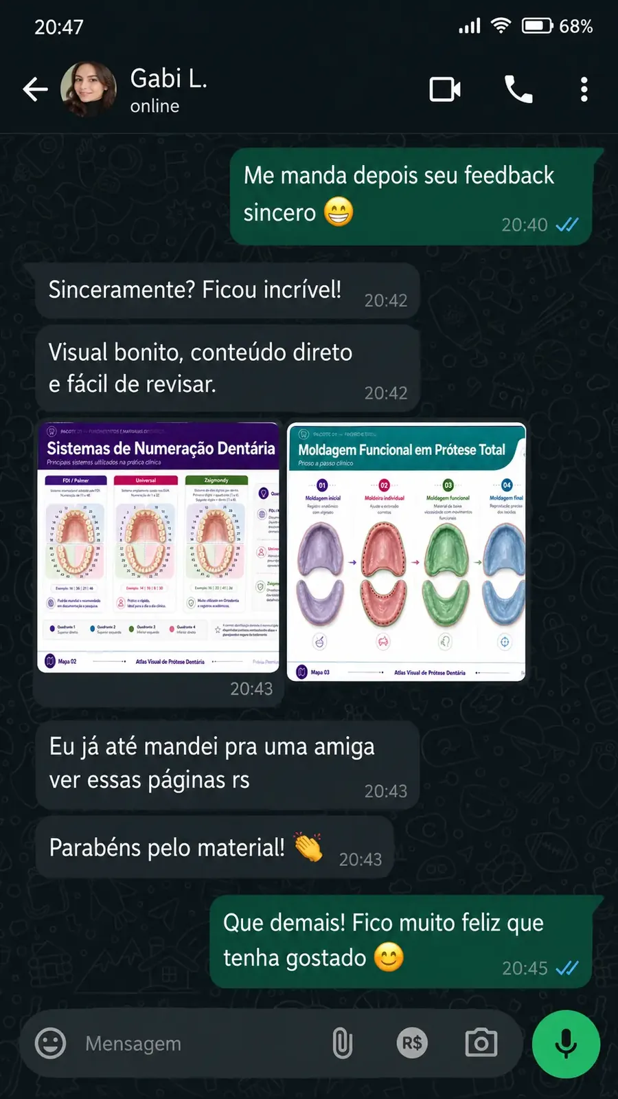 Depoimento 9 de estudante do Atlas Visual